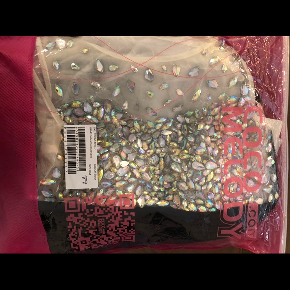 NWT Coco Melody black beaded sheer dress sz2 - Picture 4 of 4